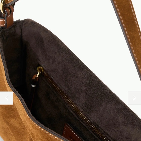 STAUD Harlow Tan Suede Shoulder Bag - Picture 4 of 4